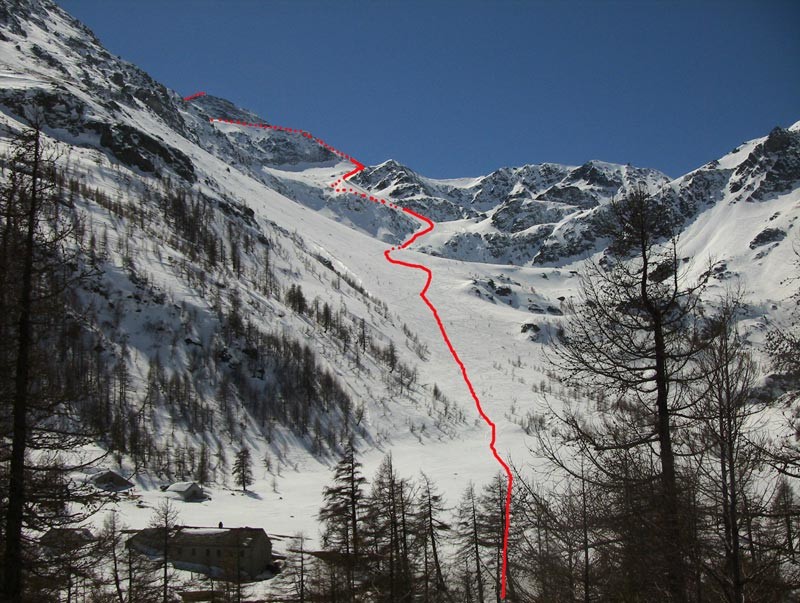 L' itinerario di salita al Boshoorn