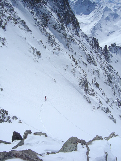 Dans le couloir du col du Ritord