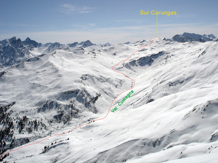itinerario al Sur Carungas