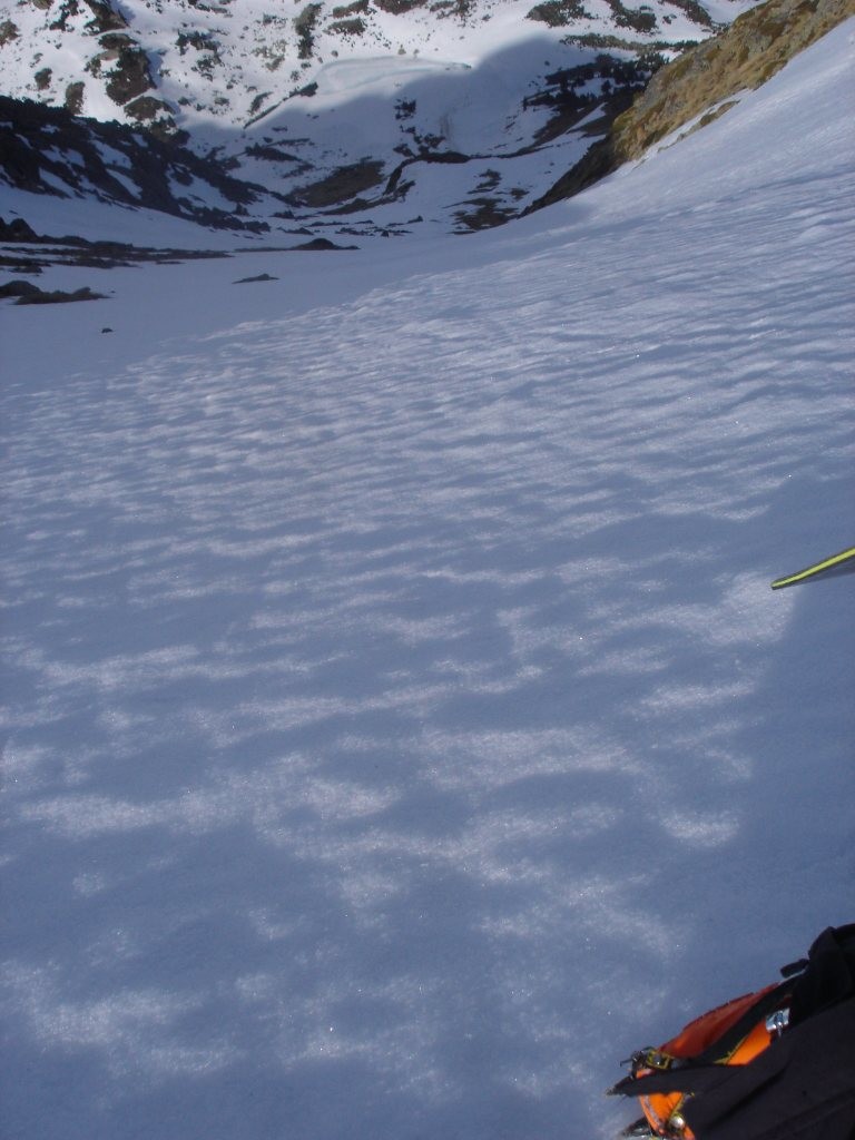 Ruhle, couloir NW - dans le haut du couloir
