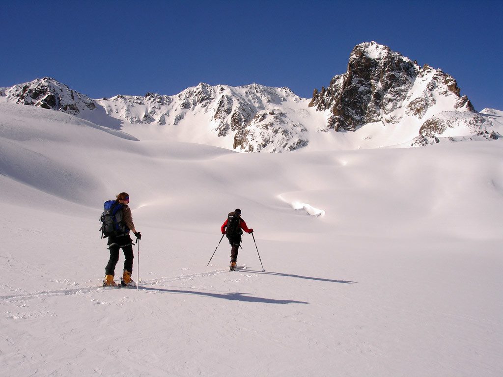 Durante la salita al Piz Sarsura 3178 m. Val Sarsura.