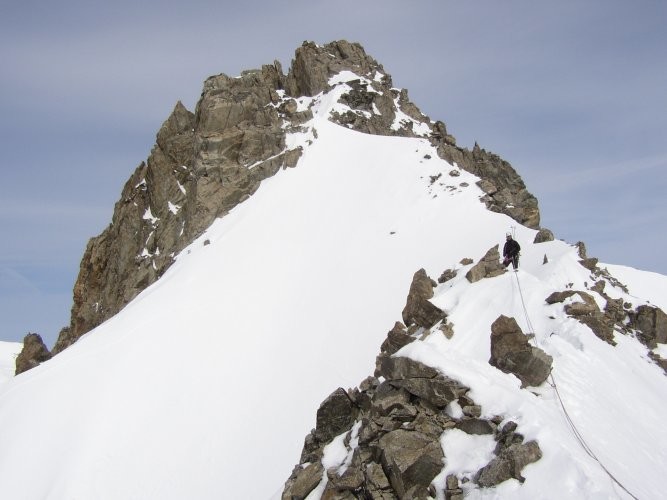 Aiguilles Marbrées sommet N, arête finale