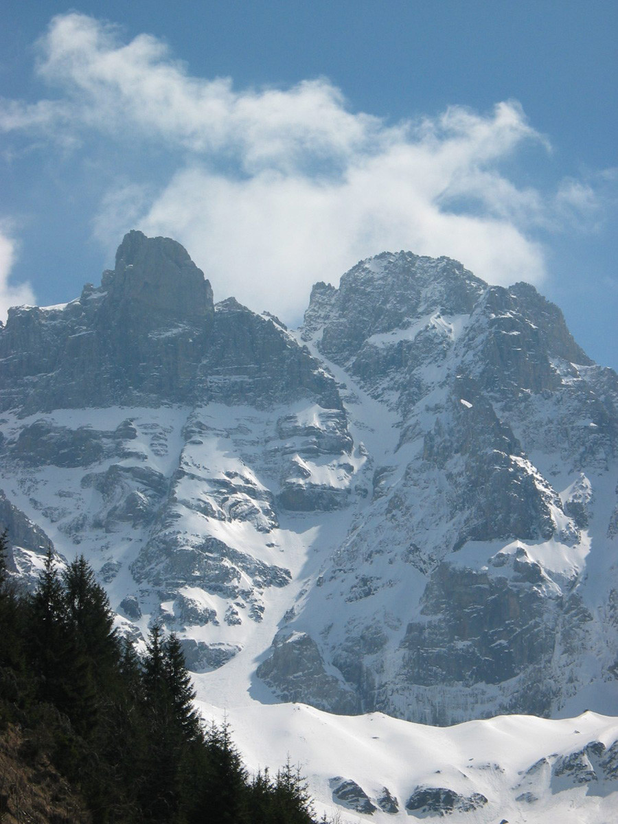 Couloir des Doigts - Dents du Midi - vue générale