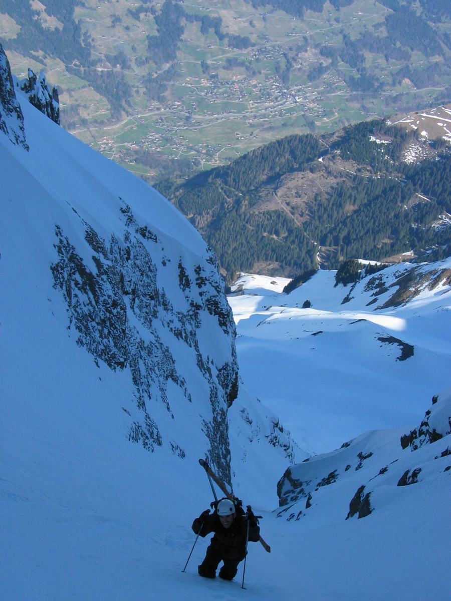 Couloir des Doigts - Dents du Midi - montée