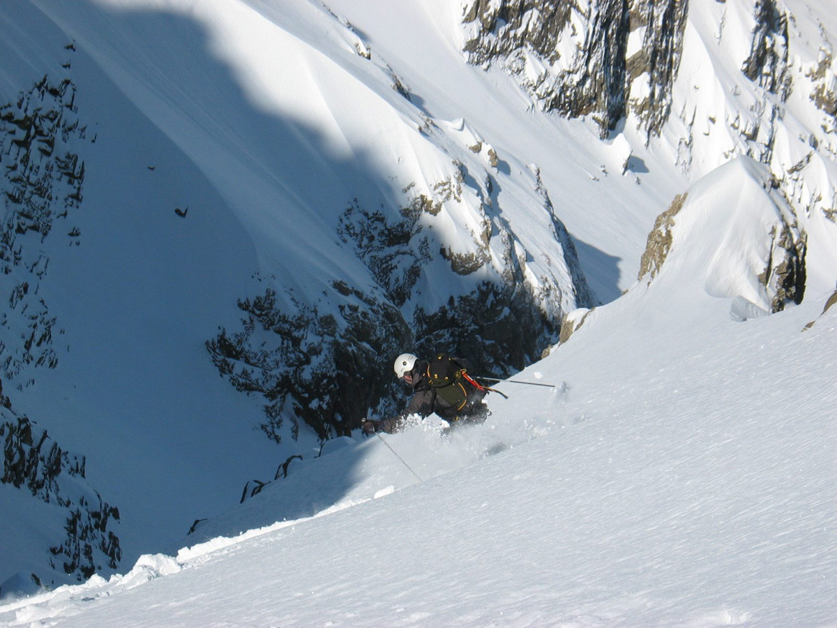 Couloir des Doigts - Dents du Midi - descente