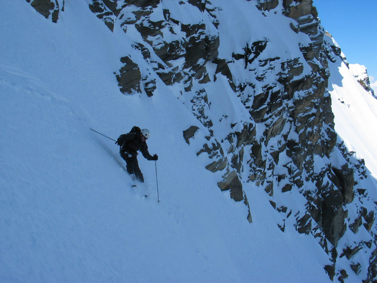 Couloir des Doigts - Dents du Midi - descente