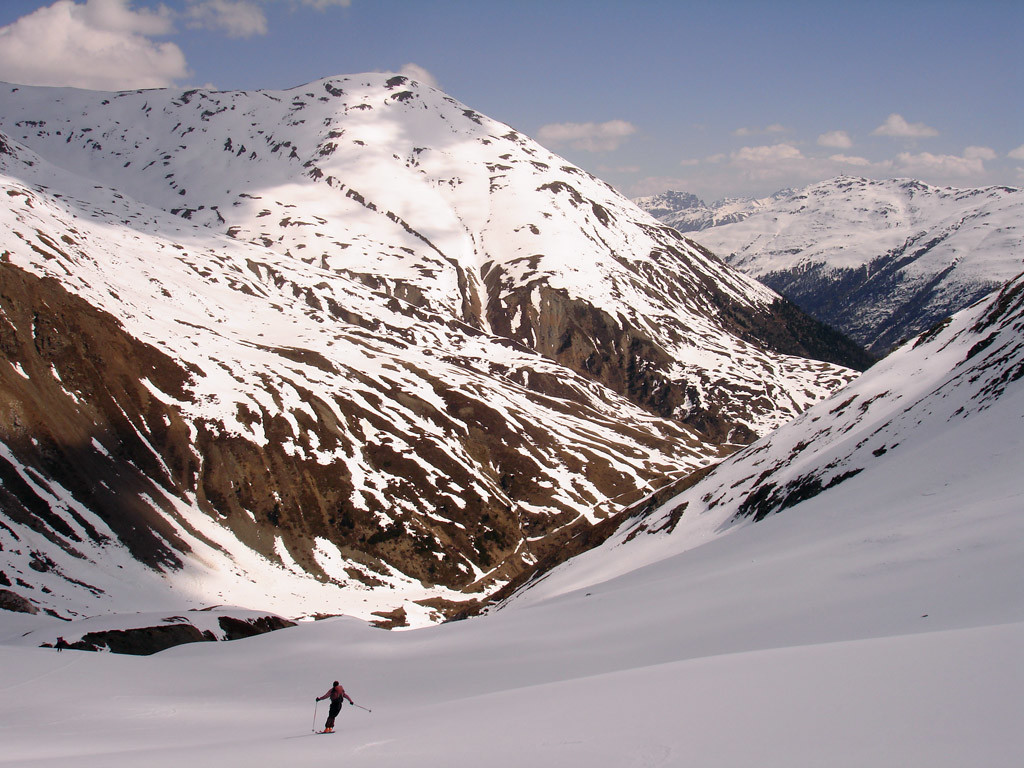 Durante la discesa dal Piz la Stretta verso la Valle del Monte.