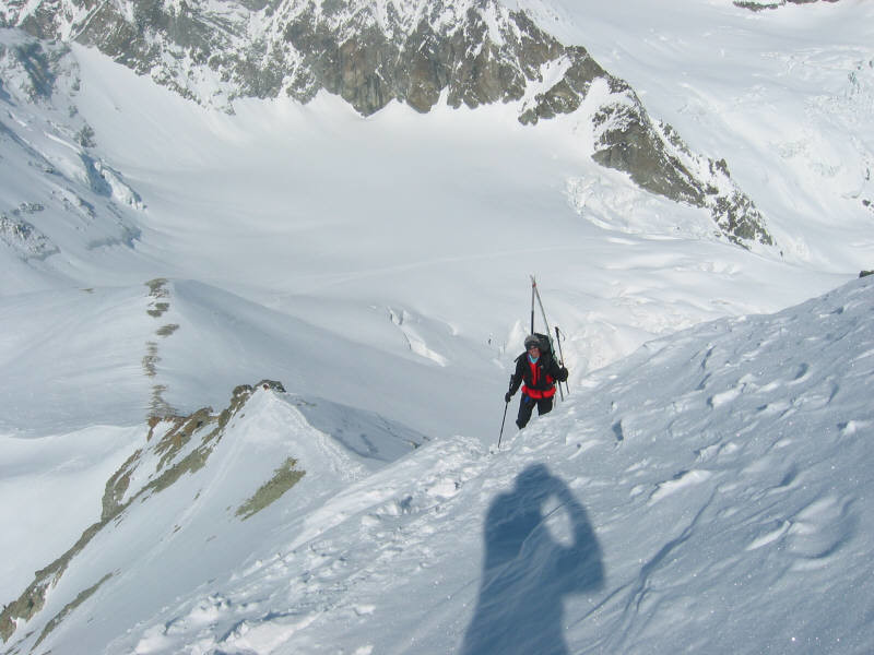 Pochi metri per la cresta finale del Mont Durand.