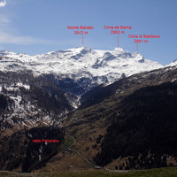 Monte Bardan, Cima de Barna, Cima di Baldiscio.
