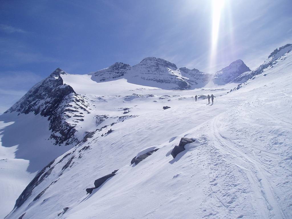 l'Homattugletscher fino al Breithornpass (3355m)