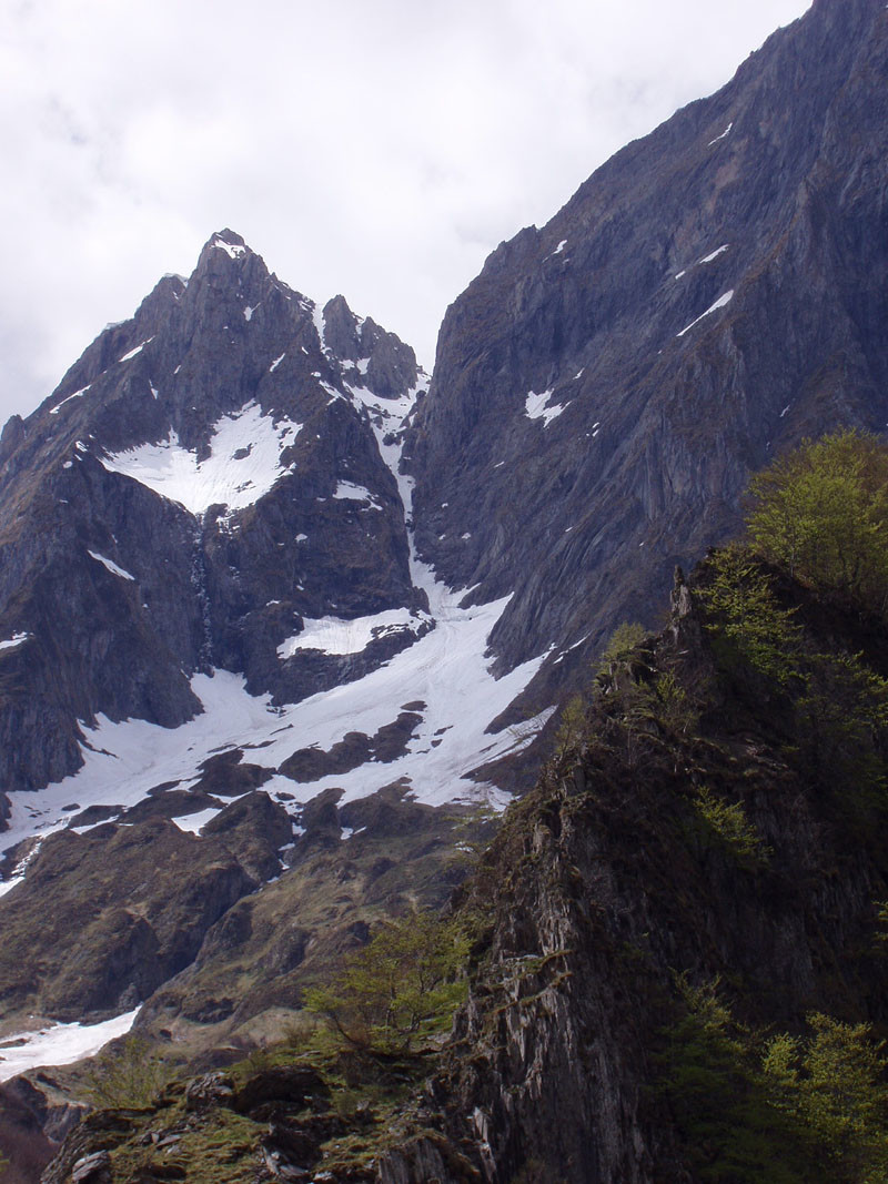 couloir Faustin entre petit et grand Valier