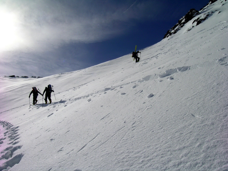 Couloir menant à la pointe du grand vallon