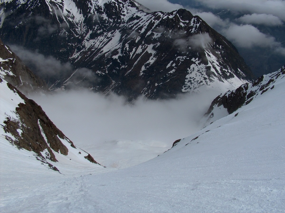 A la descente, juste avant le passage le plus raide.