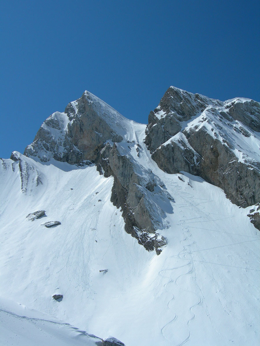 Couloir Combaz après notre descente - 11h45