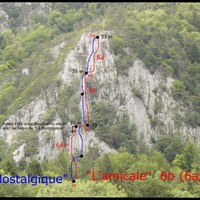 Nouvelle voie à Bonnes Fontaines, Jura Suisse; L'amicale
