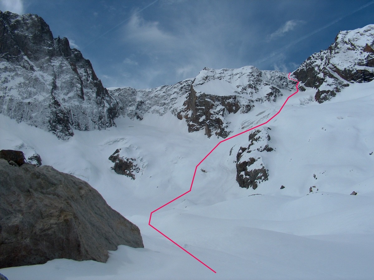 La partie occidentale du glacier du Vallon des Etages.