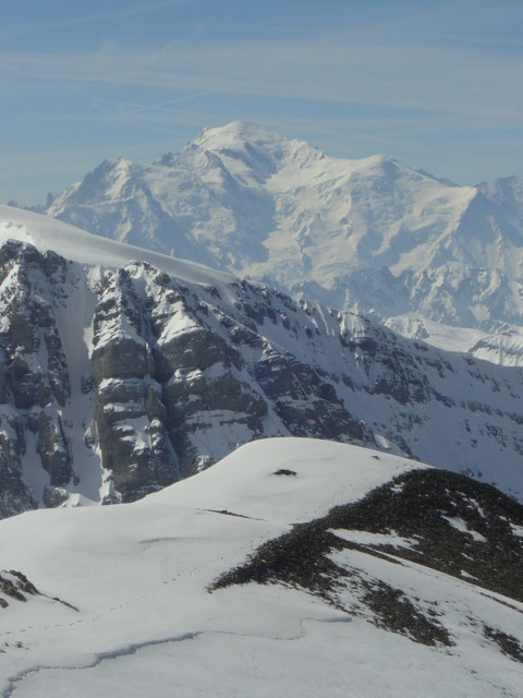 Col des Paresseux et Mont-Blanc