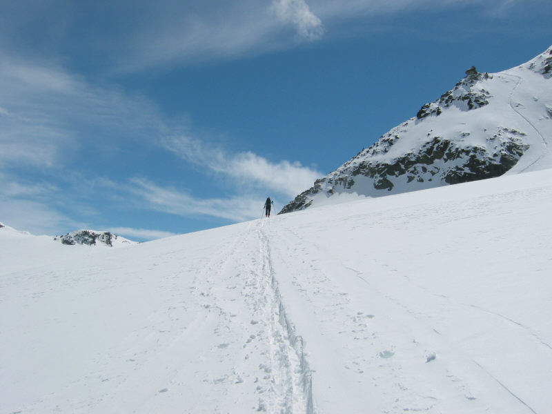 In prossimità della cresta nord del Combin de Boveire