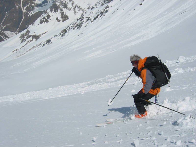 Sulla fantastica neve del versante nord della P.te de Combette.