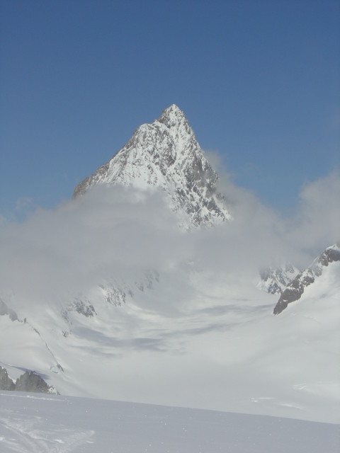 Le Finsteraarhorn vu depuis le Vorder Galmihorn