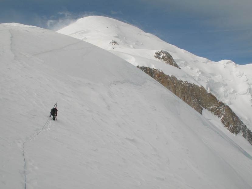 Le Mont-Blanc balayé par le vent.