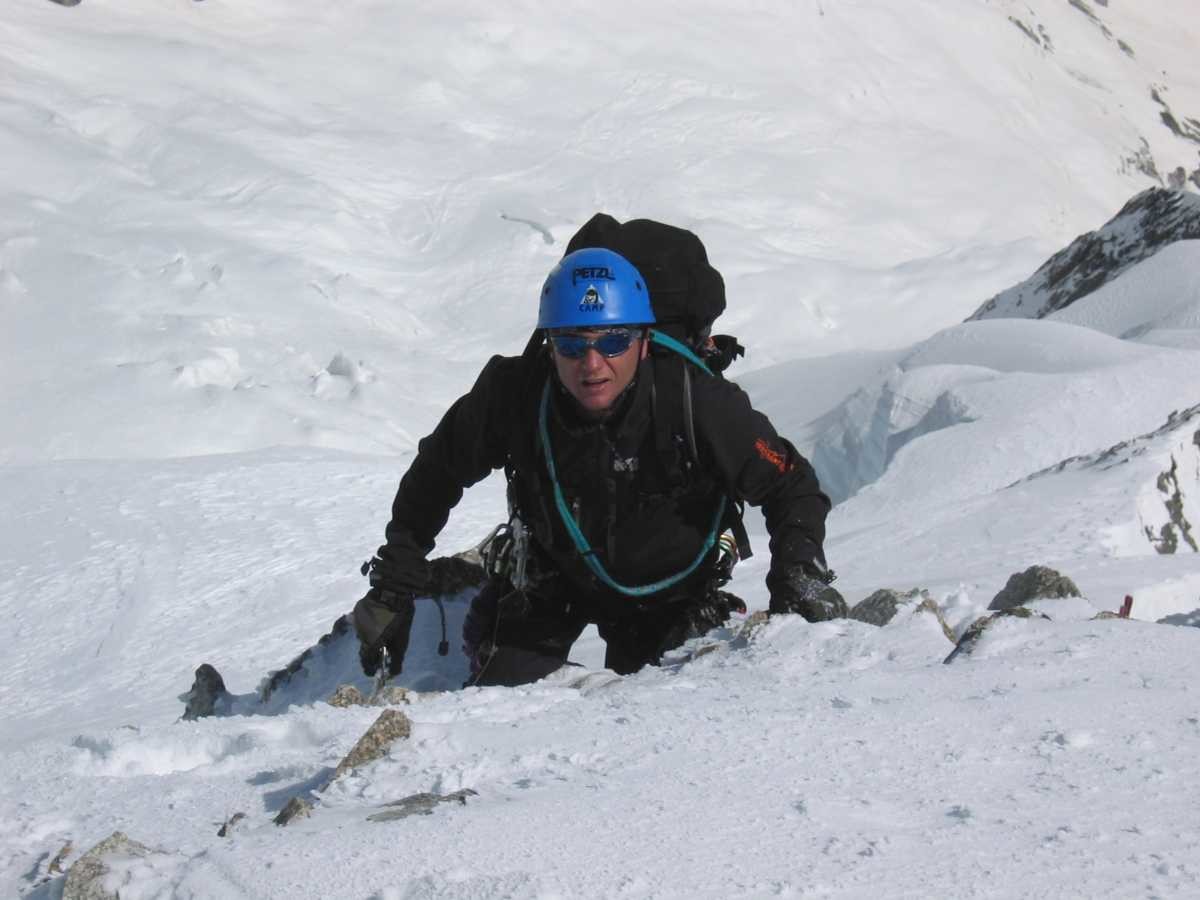 Jean-François à l'arrivée au sommet du Dolent