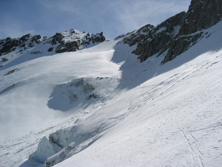 Aiguille de Peclet, la fin de la montée vers le col