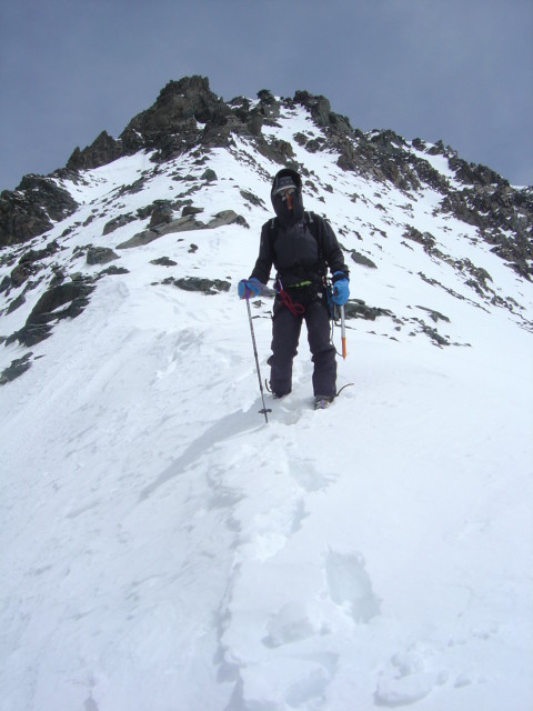 Sur l'arête S-W du Dôme 4009m