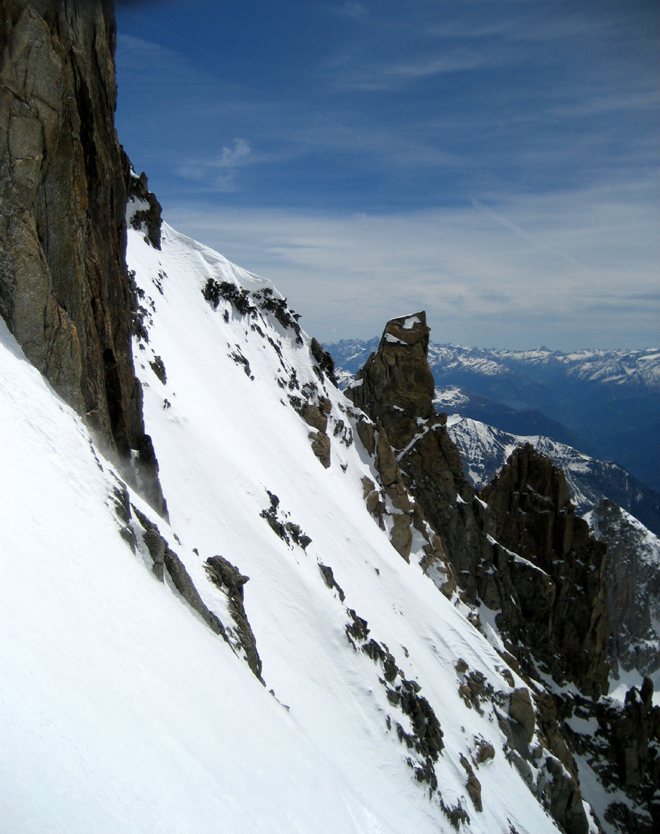 la montée au départ du couloir du Diable.