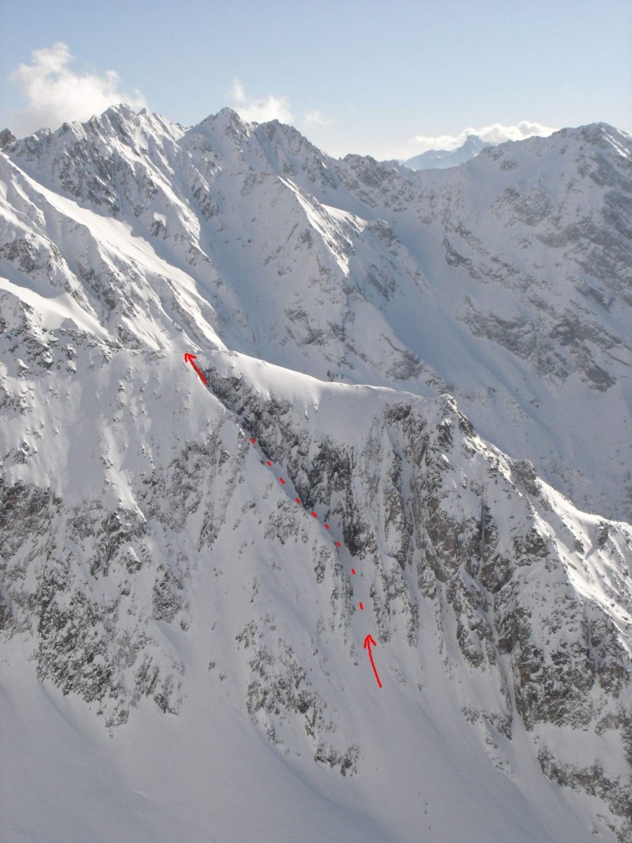 couloir N de la Tête des Frétails