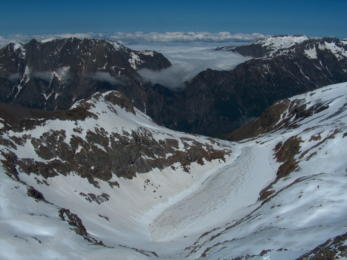Le Lac du Vallon depuis la Pointe de Confolant.