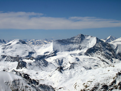 La nord della Grande Casse 3852 m dalla cima del Mont Pourri 3779 m.