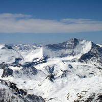La nord della Grande Casse 3852 m dalla cima del Mont Pourri 3779 m.