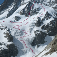 Les Bans - couloir Macho - Itinéraire de montée + descente à ski