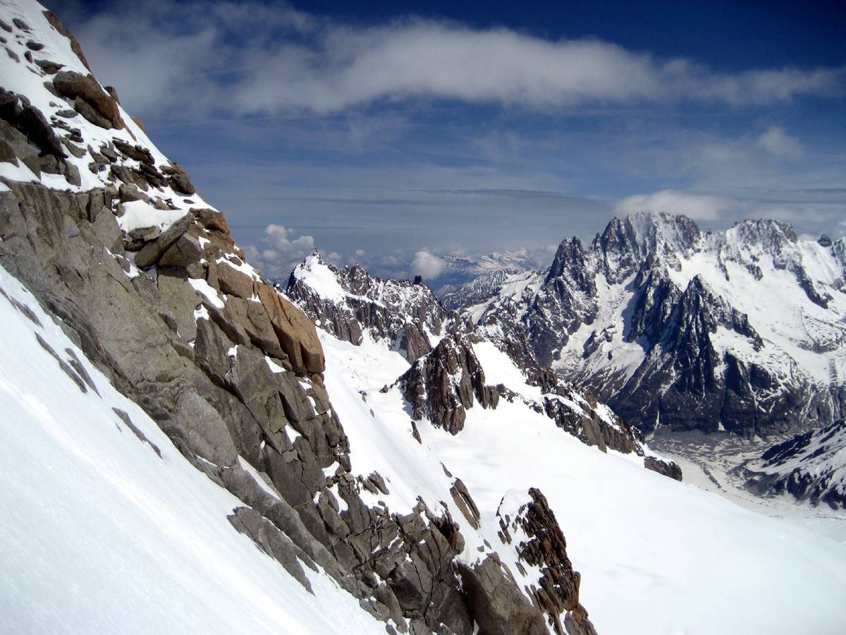 Vue sur la vallée blanche
