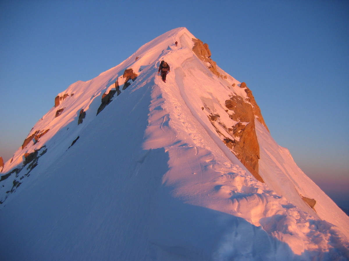 Arête sommitale de l'Aiguille Verte
