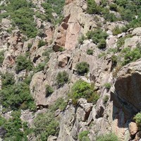 Caroux Tour Carrée d'Amont, vue du sommet d'Aval