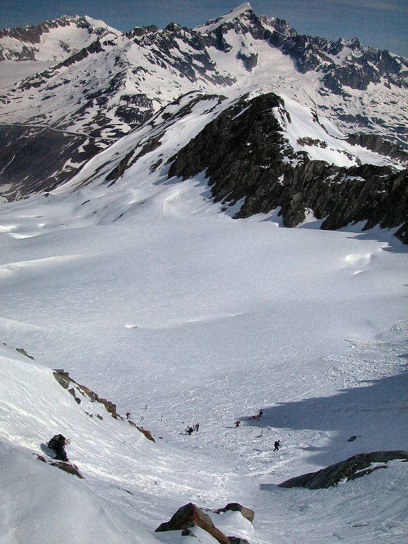 Gross Muttenhorn: itinerario dall'alto del colletto