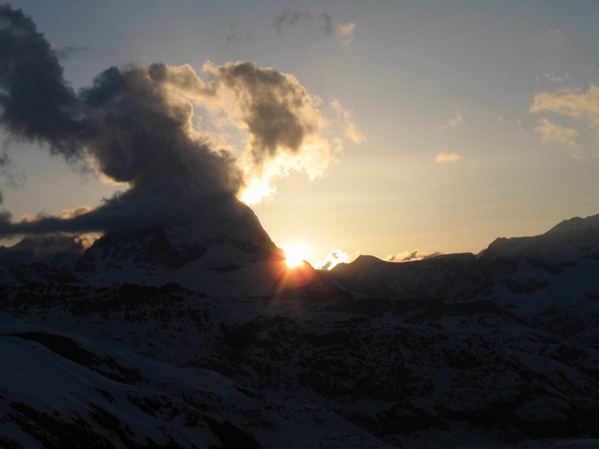 Coucher du soleil sur le Cervin