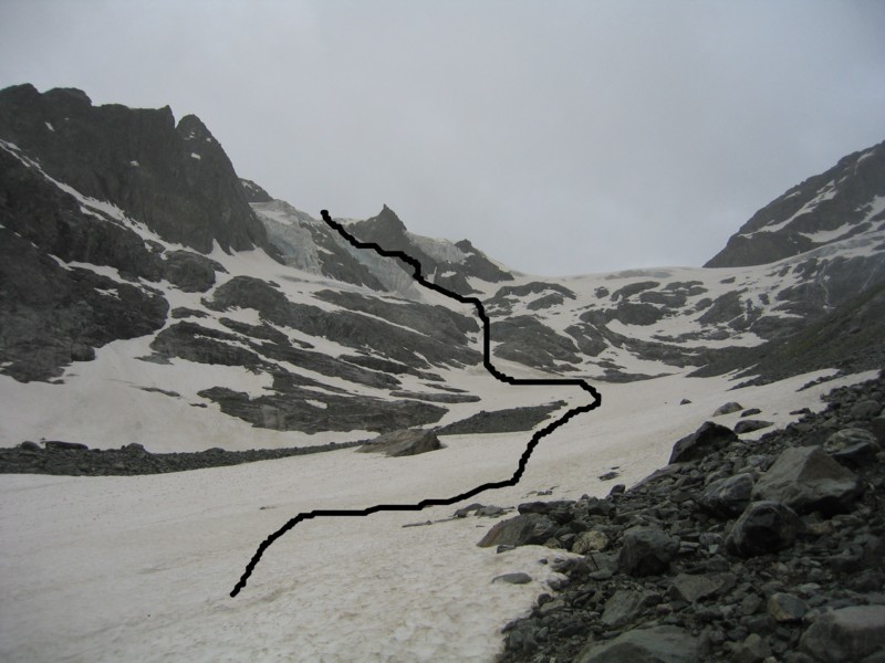 accès au mur de glace