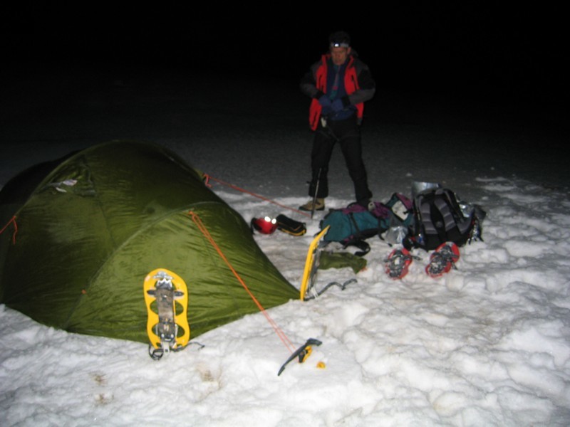 Réveil frileux au bivouac