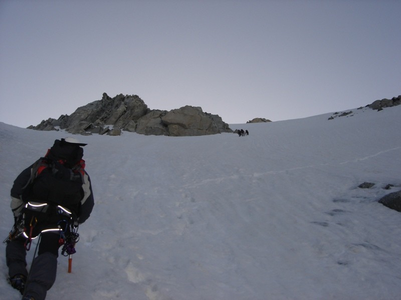 Peu après le couloir sous le sommet