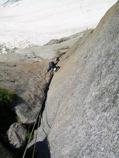Fissure banane à l'aiguille de Roc