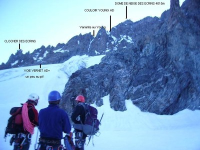 Dôme de neige des Ecrins, couloir Young Dôme de neige des Ecrins, couloir Young