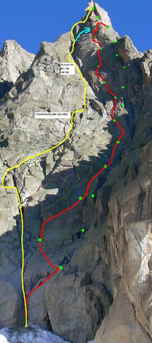 Dièdre des Mousquetaires, aiguille de Roc