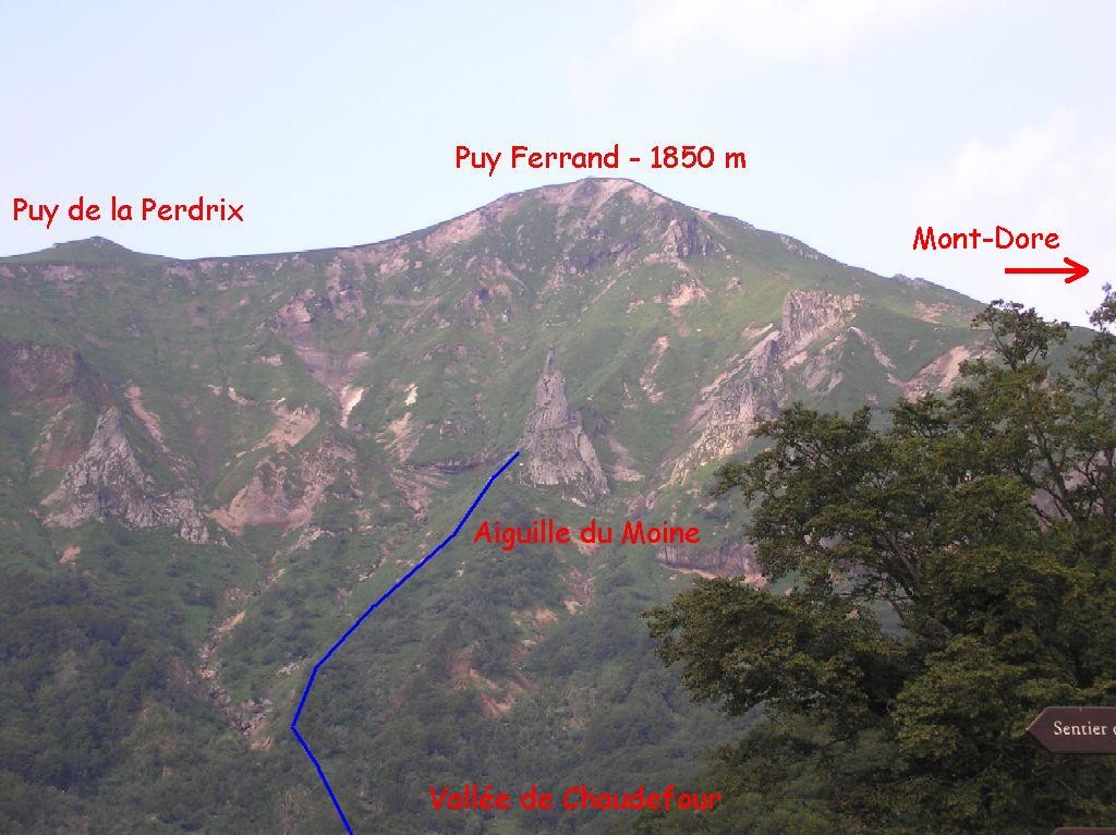 Accès à l'Aiguille du Moine