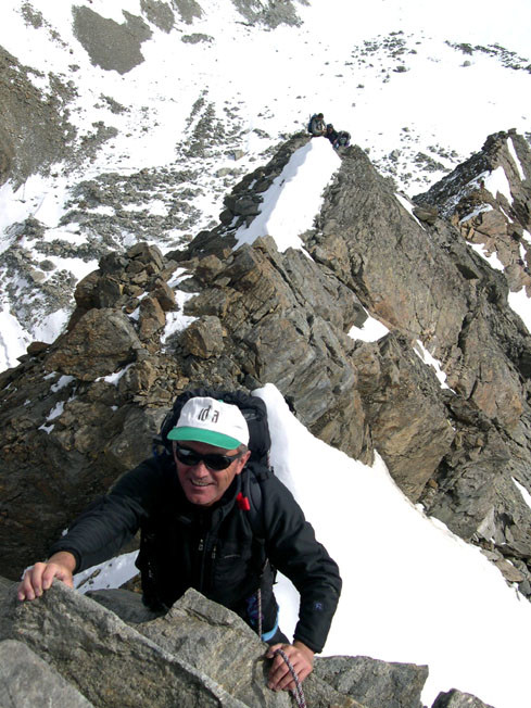 Paolo sulla cresta NNE del Lagginhorn