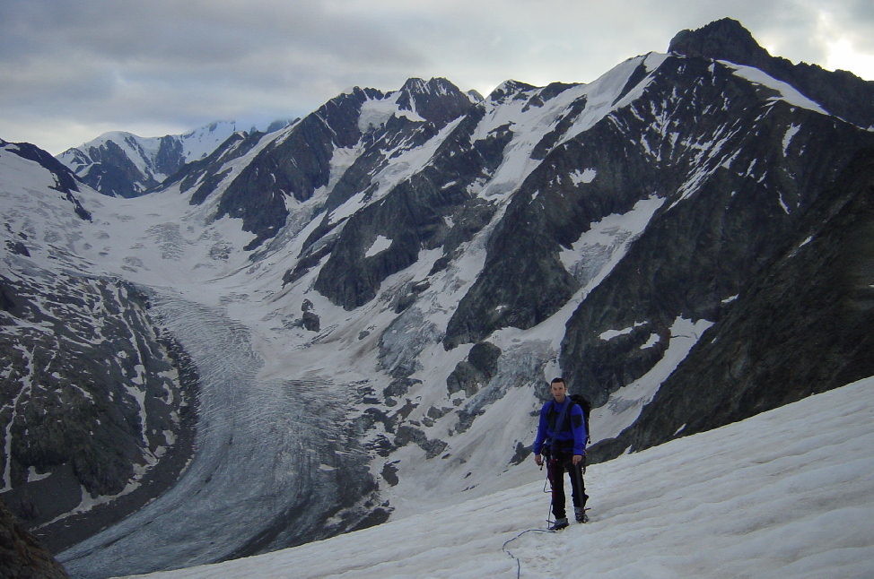 Glacier de Tré-La-Tête depuis les pentes du Mont Tondu