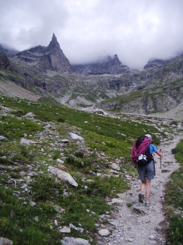 A l'approche du refuge du Soreiller