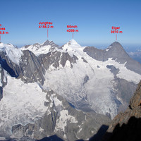 Panorama dalla cima del Lauterarhorn 4042  m.